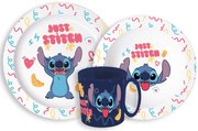 Disney Lilo és Stitch Palms étkészlet, micro műanyag szett bögrével 265 ml