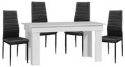 Montilla II NEW 4 személyes étkezőszett Fehér-Fekete N