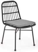 Fekete rattan szék LAPRO 401