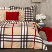 4Home Kockás flanel ágyneműhuzat, 140 x 200 cm, 70 x 90 cm