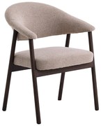 Bézs tölgyfa karfás étkezőfotel szett 2 db-os Elk – Unique Furniture