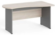 Manager sarok asztal 140 x 80 cm, jobb, világos akác / szürke