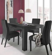 RIMINI asztal, 137 - 185 x 90 cm, laminált fekete kőris