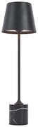 Modern fekete asztali lámpa 37 cm LED-del, dimmelhető, IP54, újratölthető - Topi