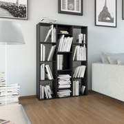 fekete szerelt fa térelválasztó/könyvszekrény 100 x 24 x 140 cm