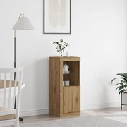 LED világítással ellátott oldalpolc Kézműves tölgy 41x37x100 cm