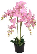 cserepes rózsaszín műorchidea 75 cm