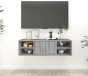 szürke sonoma színű szerelt fa fali polc 102 x 30 x 29 cm