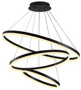 Brilagi - LED Dimmelhető csillár zsinóron CIRCLE LED/125W/230V 3000-6500K fekete + távirányító