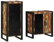 Fürdőszoba bútor szett polcokkal tömör újrahasznosított fa