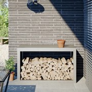 rozsdamentes acél tűzifatároló 100 x 40 x 60 cm