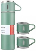 Termosz 500 ml 3 csészével HOT&COLD, zöld