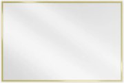 Mexen Loft téglalap alakú fürdőszobai tükör 90 x 60 cm, arany keret - 9852-090-060-000-50