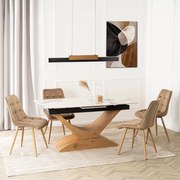 Bővíthető Márványhatású Kerámia Étkezőasztal. ALICANTE 160-200 cm