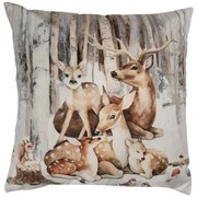 Karácsonyi párnahuzat 45x45 cm őzike család