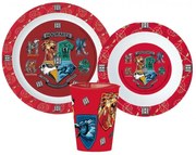 Harry Potter School Shields étkészlet, micro műanyag szett, pohárral 260 ml