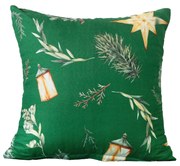 Mikroszálas párnahuzat GREEN CHRISTMAS 45x45 cm, zöld