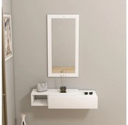 Fali polc + fali tükör VIEN fehér