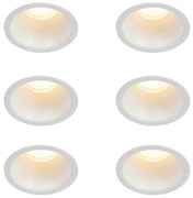 6 db fehér GU10 beépíthető spotlámpa szett 35 mm IP44 - Dept