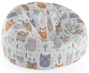 Cocoon babzsák rajzolt erdei állatok, színes