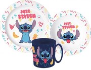 Disney Lilo és Stitch Palms étkészlet, micro műanyag szett bögrével 350 ml