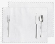 Goldea ünnepi teflonos reggeliző alátét - fehér nagy ornamentekkel ékesített - 2db 30 x 40 cm