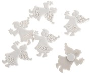 Karácsonyi díszek szettje Angyal, 6 db, polirezín