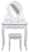 Fésülködő asztal London, több színben-fehér