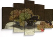 Kép - Henri Fantin-Latour, Still Life with Grapes and a Carnation, reprodukciók (150x105 cm)