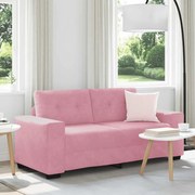 vidaXL rózsaszín bársony loveseat kanapé 140 cm