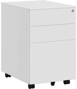 Mobil konténer, irattartó szekrény 3 fiókkal, fehér