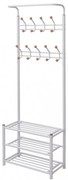 fehér ruhafogas cipőtárolóval 68 x 32 x 182,5 cm