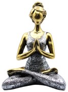 Jóga Hölgy Szobrocska - Bronz &amp; Ezüst 24cm