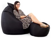 Fekete ALL IN Kültéri XXL Babzsákfotel Garnitúra