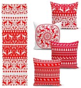 Christmas 4 db karácsonyi párnahuzat és asztali futó szett - Minimalist Cushion Covers