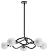 Redo 01-3259 - Csillár rúddal CONFUSIO 5xE14/28W/230V átm. 96 cm fekete