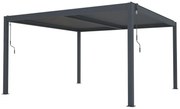 Bioklimatikus pergola G21 Austin 4x4 m, antracit színű alumínium (63900802)