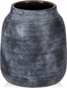 Kerámia Váza Rusztikus virágos fekete alacsony nagy