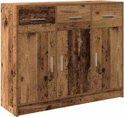 vidaXL antik fa színű szerelt fa tálalószekrény 91x28x75 cm