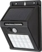 Kültéri led fali lámpa mozgásérzékelővel 1,3w 100lm 4000k fekete ostrava