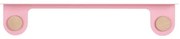 Hook rózsaszín fali polc 2 akasztóval, hosszúság 70 cm - Gazzda