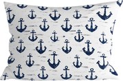 Polipamut párnahuzat NAVYSTA POLY 50x70 cm, kék-fehér