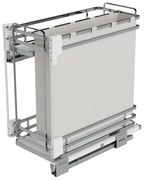 Konyhai fémrács, 300mm, oldalra szerelhető, króm-fehér, teljes kihúzás, csillapított záródás, rejtett fióksín, 2 kosár, textílzsákkal SIGE, Infinity P...