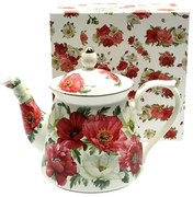 Pipacsos porcelán teáskanna 1 literes