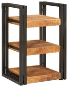 Éjjeli asztal Barna és fekete 38 x 33 x 58 cm Tömör Mangófát