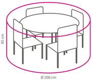Védőponyva kerek étkezőgarnitúrához Ø200 cm