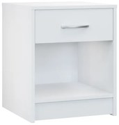 Casaria® Fiókos éjjeliszekrény 50x40x35cm - fehér