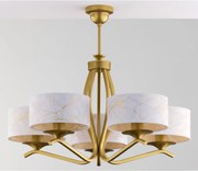 Jupiter 2110 - Rudas csillár KASZMIR 5xE27/15W/230V fehér/arany/márványmintás