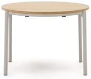 Natúr színű kerek bővíthető étkezőasztal tölgyfa dekoros asztallappal ø 90 cm Montuiri – Kave Home