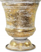 Virágtartó Fém Fedél Arany 16x13cm Retro Öregített 15